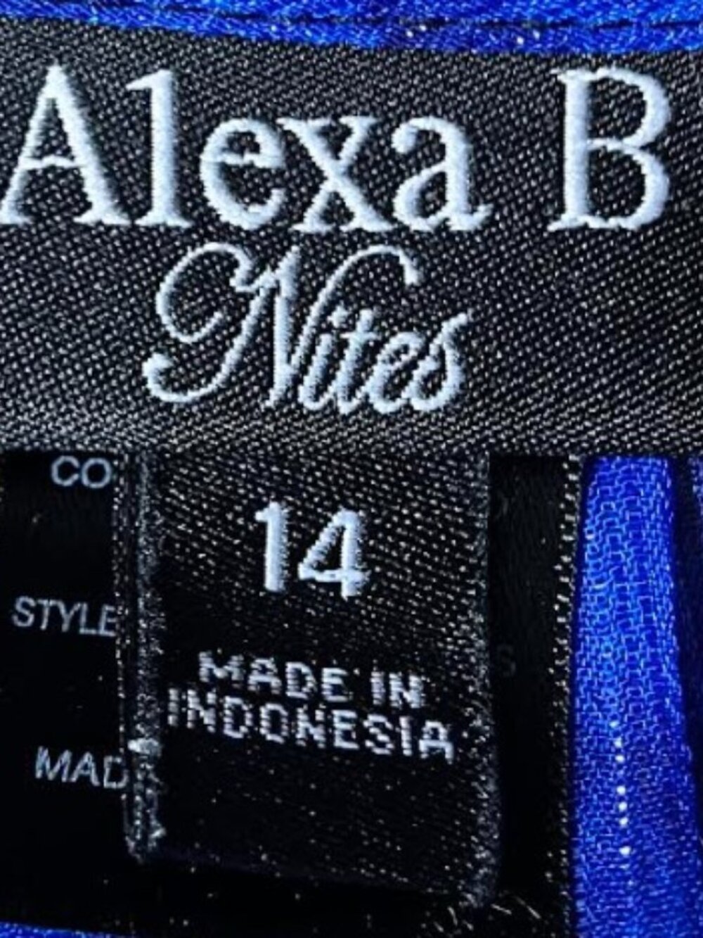 Alex B Nites Metallic Shimmering Floral Maxi Wrap Dress Size 14 Like New - Picture 9 of 12